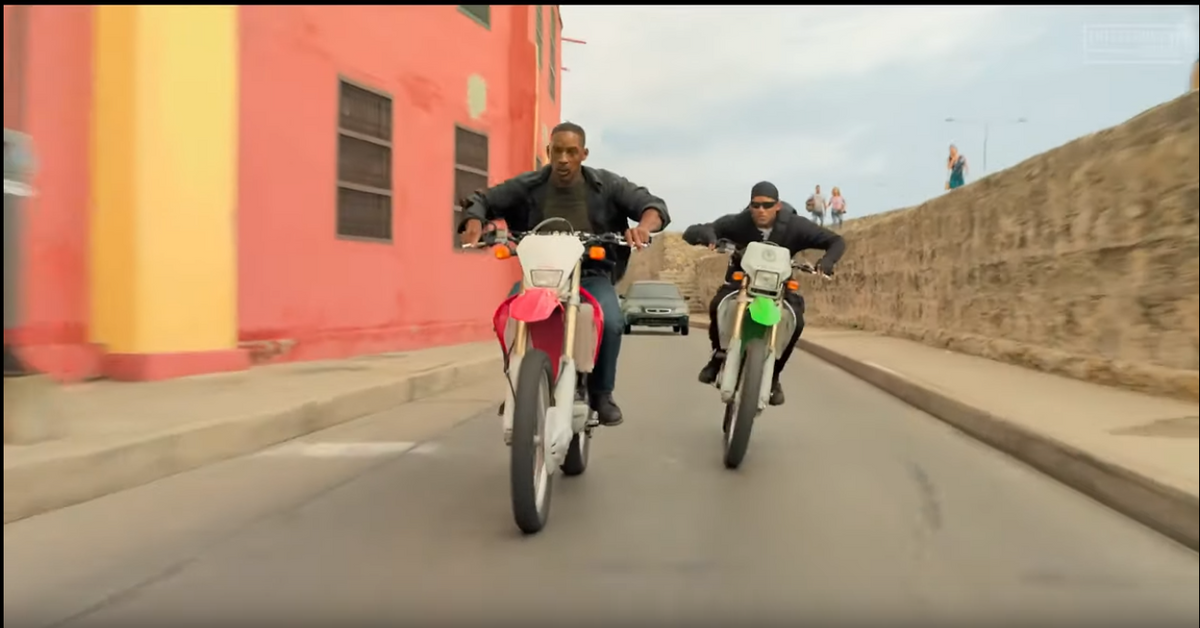 Gemini Man 2019 Will Smith Bike Fight on Honda off-road dirt bike