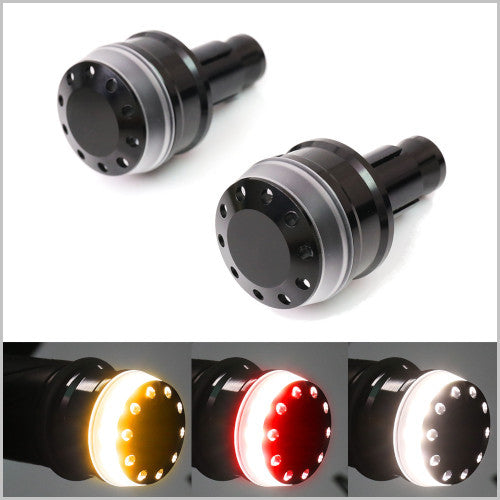 IXENO motorcycle bar ends with LED signal & running lights