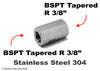 BSPT Tapered R 3/8 inch Female to R 3/8 inch Female Stainless Sensor Adaptor Fittings