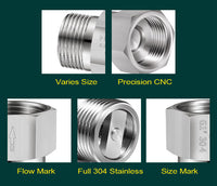 One Way Valve Direction BSP 3/4 inch Female to Male Stainless Steel Fittings Adaptor