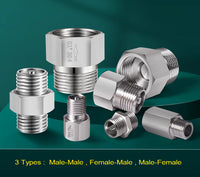One Way Valve Direction BSP 3/8 inch Female to Male Stainless Steel Fittings Adaptor