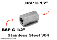 BSP G 1/2 inch Female to G 1/2 inch Female Stainless Sensor Adaptor Fittings Conversion