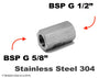 BSP G 5/8 inch Female to G 1/2 inch Female Stainless Sensor Adaptor Fittings Conversion
