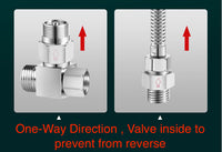 One Way Valve Direction BSP 1/2 inch Female to Male Stainless Steel Fittings Adaptor