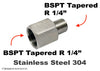 BSPT Tapered R 1/4 inch Female to  R 1/4 inch Male Stainless Sensor Adaptor Fittings
