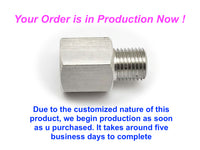 M14x1.25 FEMALE to M14x1.25 MALE Stainless Sensor Adaptor Fittings Conversion