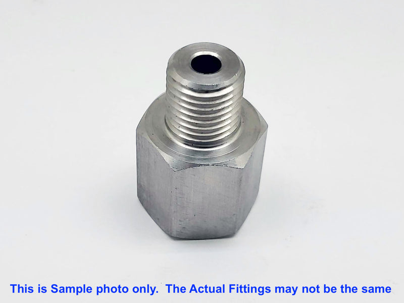 M10x1.5 Female to BSPT Tapered R 1/4 inch Male Stainless Sensor Adaptor Fittings