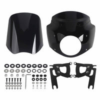 2017-2025 Harley Road King Special Classic Custom FLHR FLHRXS FLHRC FLHRS Headlight Fairing w/ Windshield Club Style Front Fairing - pazoma