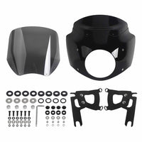 2017-2025 Harley Road King Special Classic Custom FLHR FLHRXS FLHRC FLHRS Headlight Fairing w/ Windshield Club Style Front Fairing - pazoma