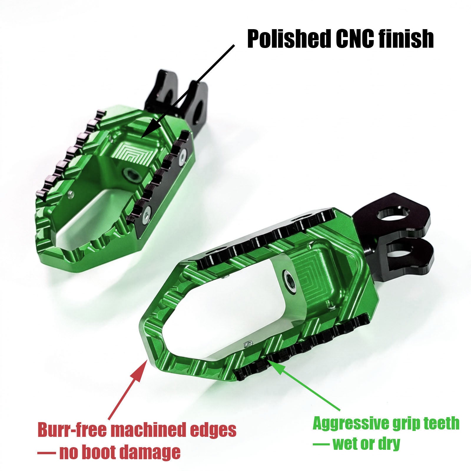 {Front}  Fits Kawasaki Vulcan 650 S Cafe EN650 TRC Touring Foot Pegs