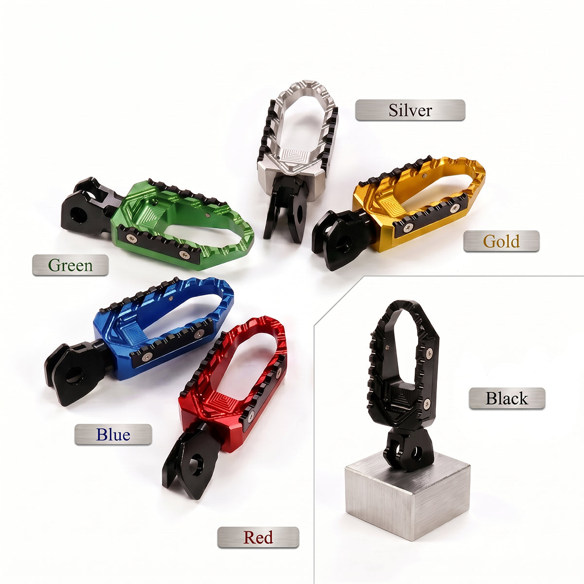 {Front}  Fits Kawasaki Vulcan 650 S Cafe EN650 TRC Touring Foot Pegs