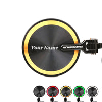 Fit Yamaha FZ1 FZ6 FZ8 MT-07 MT10 Reborn CNC Bar End Mirrors Custom Engraved