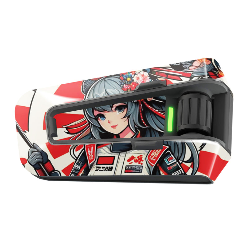 Skin for Cardo Packtalk Edge – Glossy or Matte Vinyl Decal Wrap – Anime Girl Series (1pc) - MC Motoparts