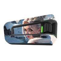 Matte vinyl decal wrap for Cardo Packtalk Edge featuring anime girl design by MC Motoparts.