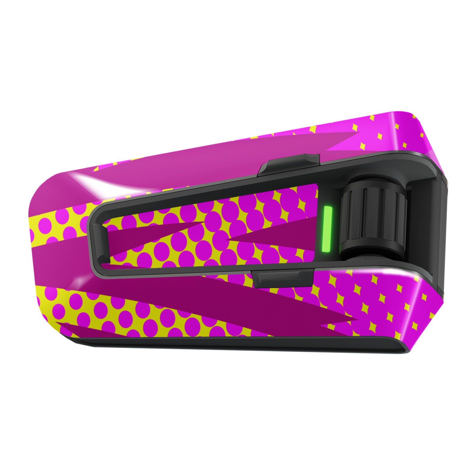 Glossy vinyl decal wrap for Cardo Packtalk Edge, Urban & Graffiti series, featuring Berry Halftone design by MC Motoparts.