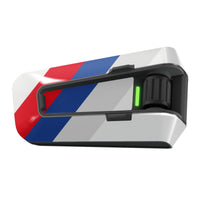 Skin for Cardo Packtalk Edge – Glossy or Matte Vinyl Decal Wrap – Racing Stripe Series (1pc) - MC Motoparts