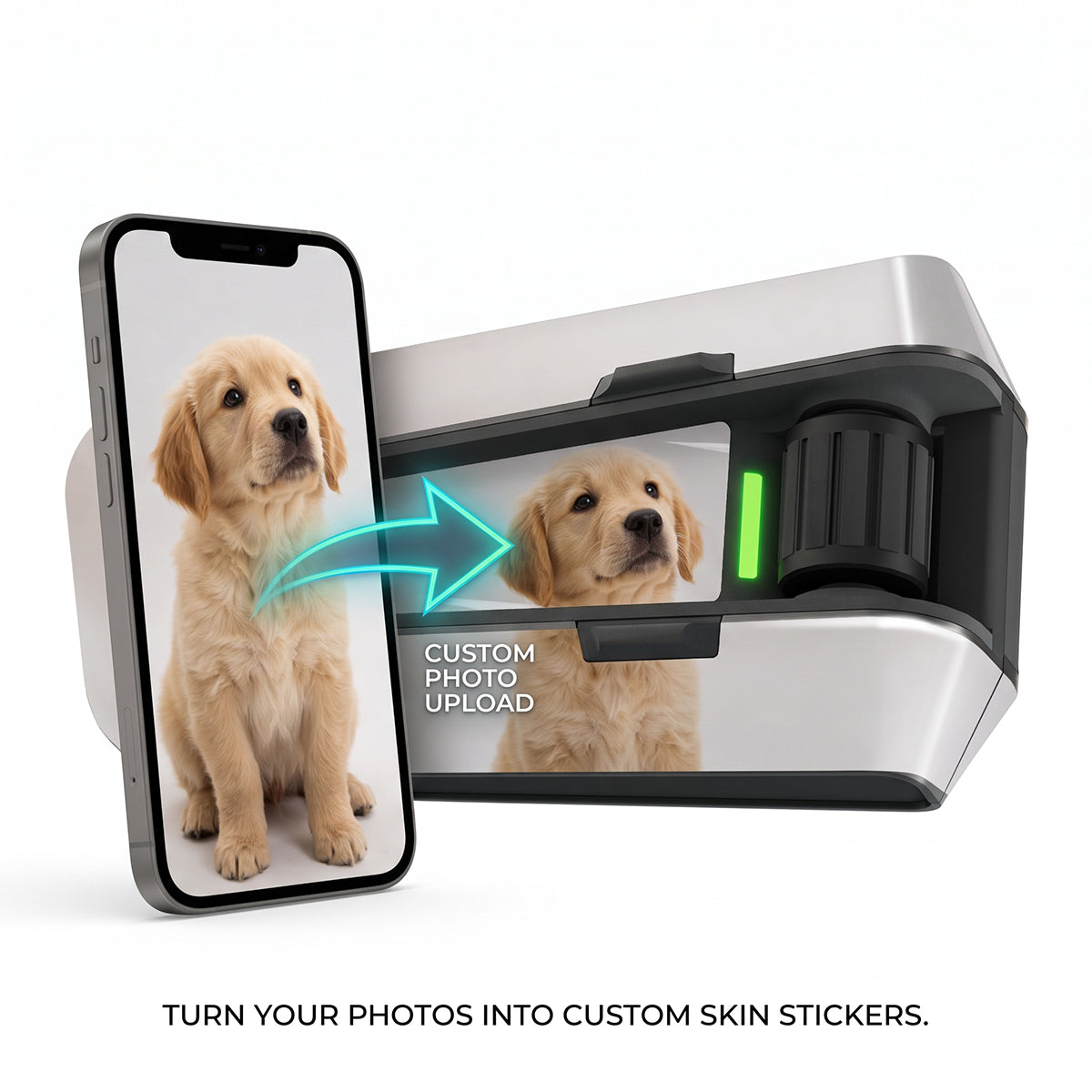 Custom Photo Skin Sticker for Cardo Packtalk Edge Motorcycle Intercom - Personalised Decal Wrap