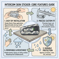 Custom Photo Skin Sticker for Cardo Packtalk Edge Motorcycle Intercom - Personalised Decal Wrap
