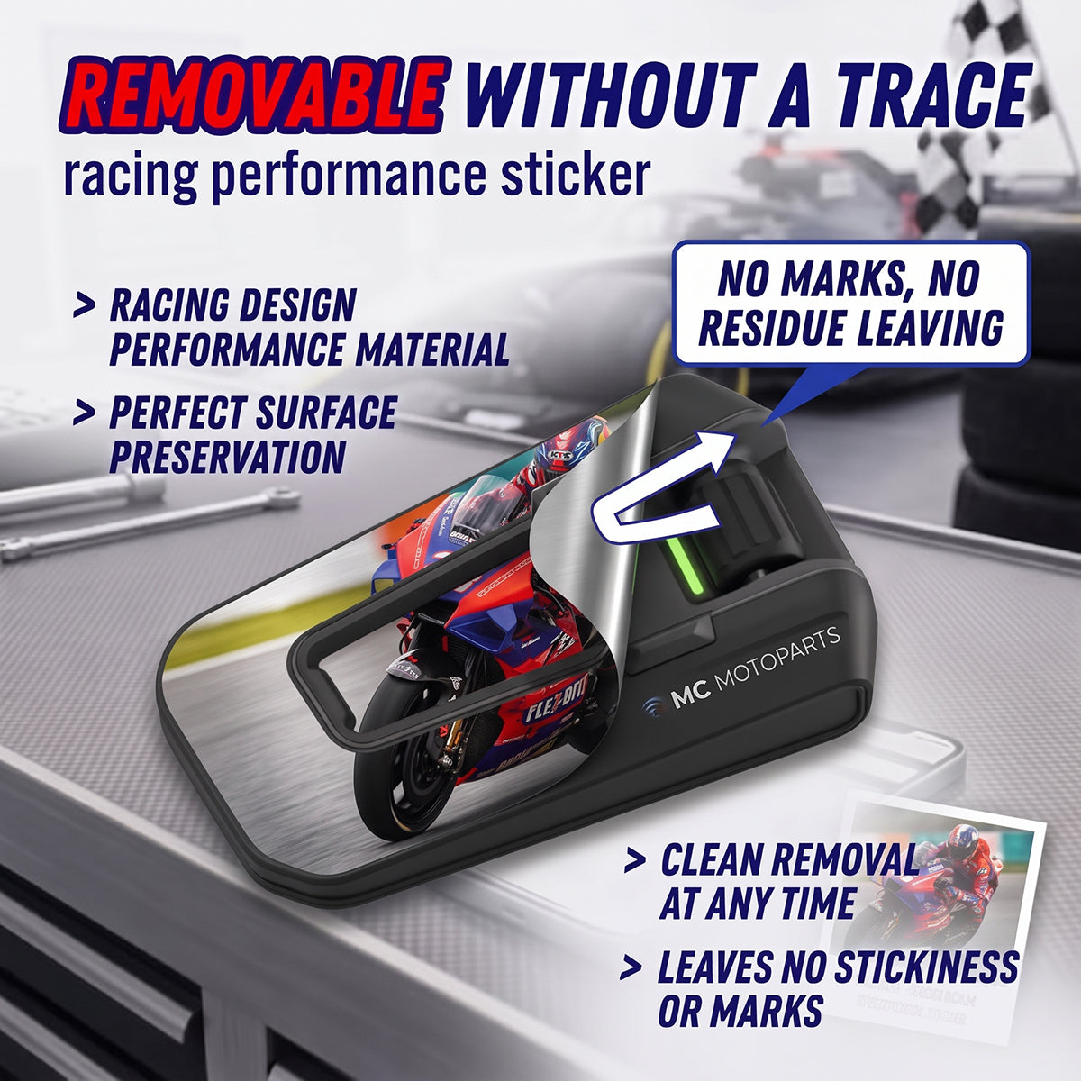 Custom Photo Skin Sticker for Cardo Packtalk Edge Motorcycle Intercom - Personalised Decal Wrap