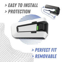 Skin for Cardo Packtalk Edge – Glossy or Matte Vinyl Decal Wrap – Velocity Series (1pc) - MC Motoparts