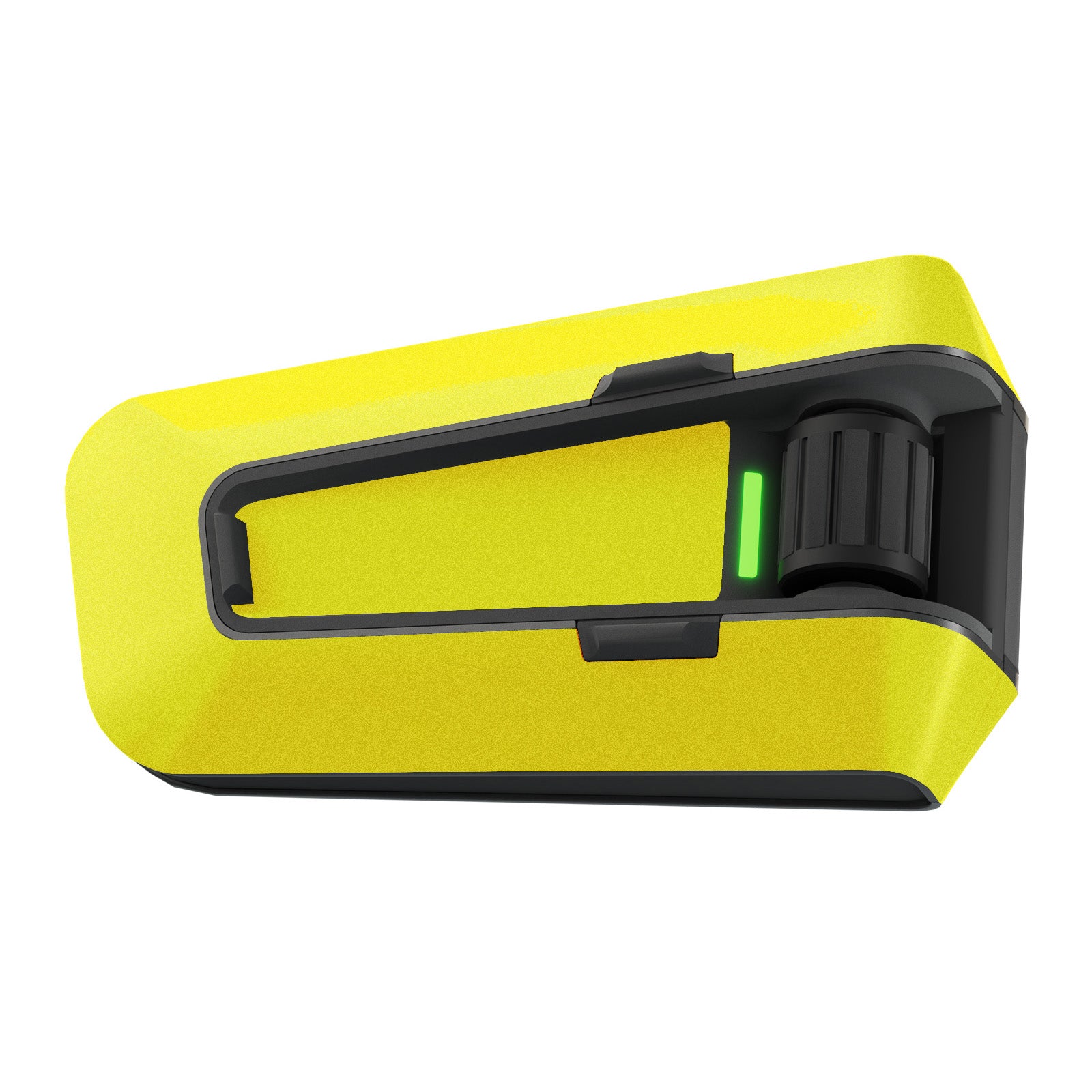 Matte yellow vinyl skin sticker for Cardo Packtalk Edge from MC Motoparts Solid Color Series, showcasing a sleek, solid finish.