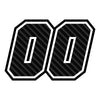 Personalize Custom MX Dirt Bike Motorcycle Racing Number Stickers - Carbon Fiber Style