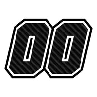 Personalize Custom MX Dirt Bike Motorcycle Racing Number Stickers - Carbon Fiber Style
