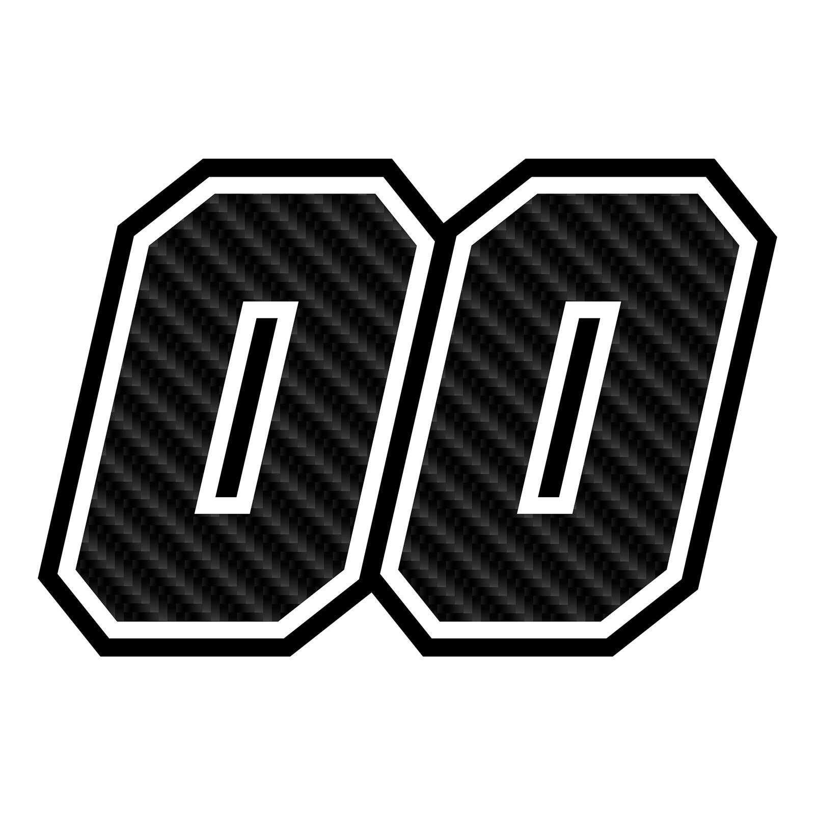Personalize Custom MX Dirt Bike Motorcycle Racing Number Stickers - Carbon Fiber Style