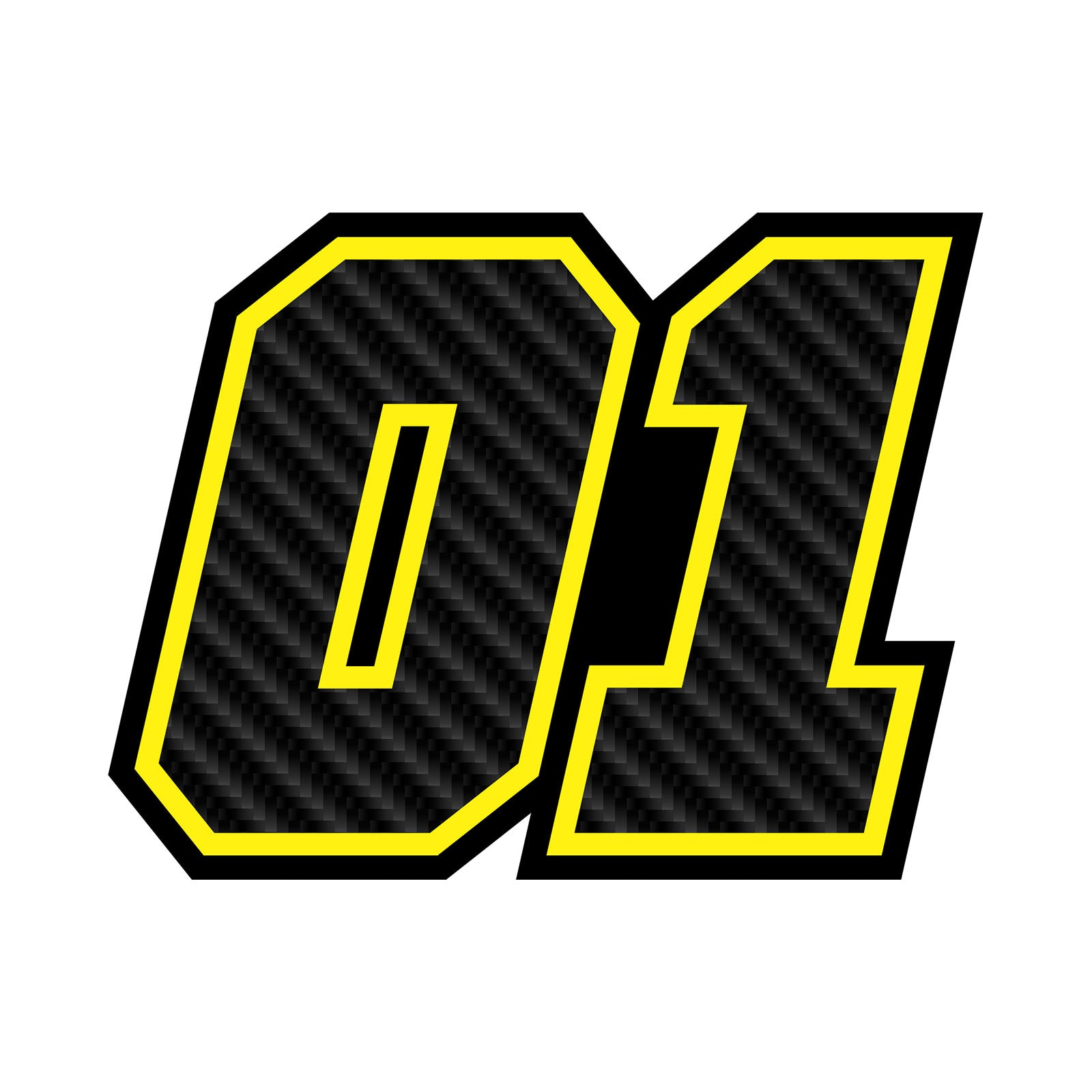Personalize Custom MX Dirt Bike Motorcycle Racing Number Stickers - Carbon Fiber Style