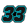 Personalize Custom MX Dirt Bike Motorcycle Racing Number Stickers - Carbon Fiber Style