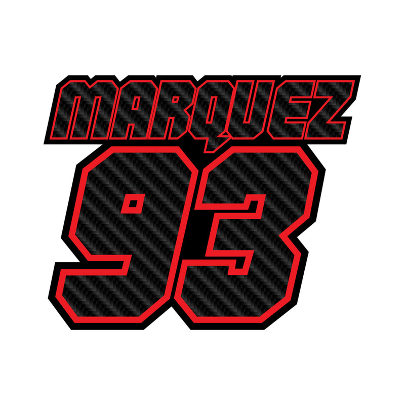 Personalize Custom MX Dirt Bike Motorcycle Racing Number Name Stickers - Carbon Fiber Style