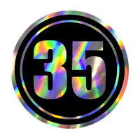 Custom Holographic Racing Number Stickers for Cars (Set of 2) - RCC002