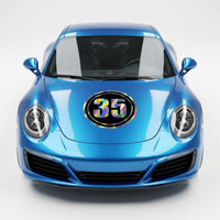 Custom Holographic Racing Number Stickers for Cars (Set of 2) - RCC002