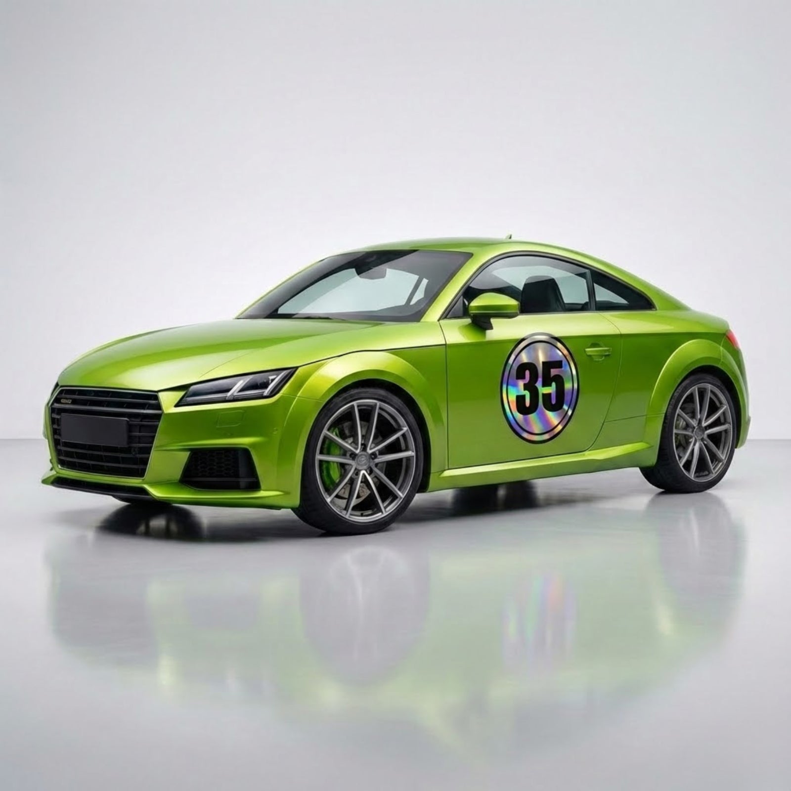 Custom Holographic Racing Number Stickers for Cars (Set of 2) - RCC003