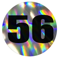 Custom Holographic Racing Number Stickers for Cars (Set of 2) - RCC006