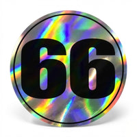 Custom Holographic Racing Number Stickers for Cars (Set of 2) - RCC006T