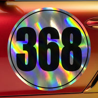 Custom Holographic Racing Number Stickers for Cars (Set of 2) - RCC006T