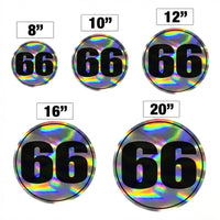 Custom Holographic Racing Number Stickers for Cars (Set of 2) - RCC006T