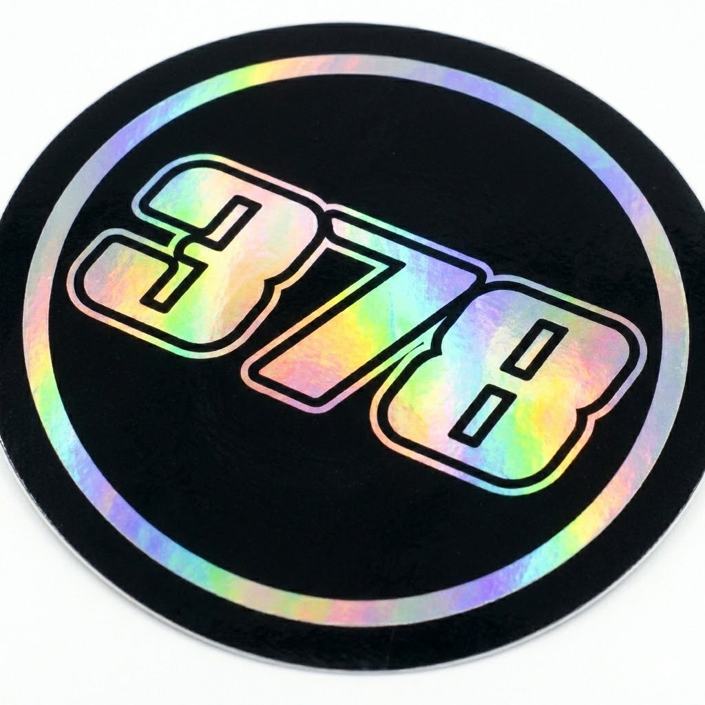 Custom Holographic Racing Number Stickers for Cars (Set of 2) - RCC008