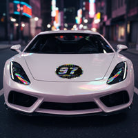Custom Holographic Racing Number Stickers for Cars (Set of 2) - RCC010