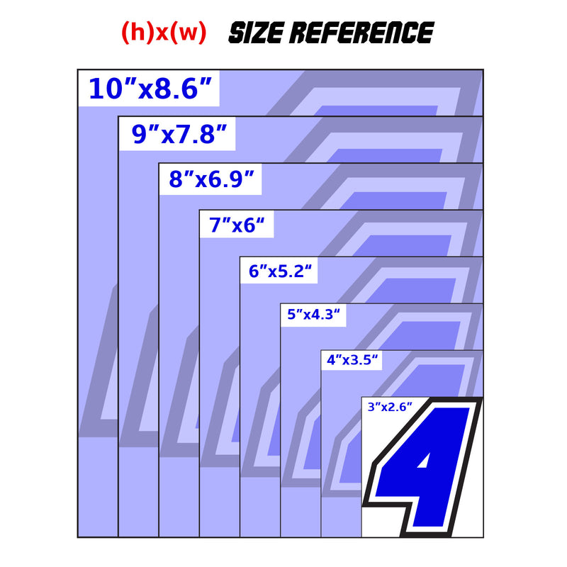 Personalize Custom MX Dirt Bike Motorcycle Racing Number Stickers - N31