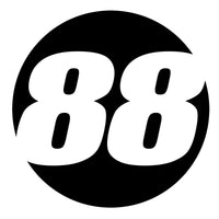 Solid Black Custom Hollow Racing Numbers - "Show-Through" Car Decals (Pair) - Style A - MC Motoparts