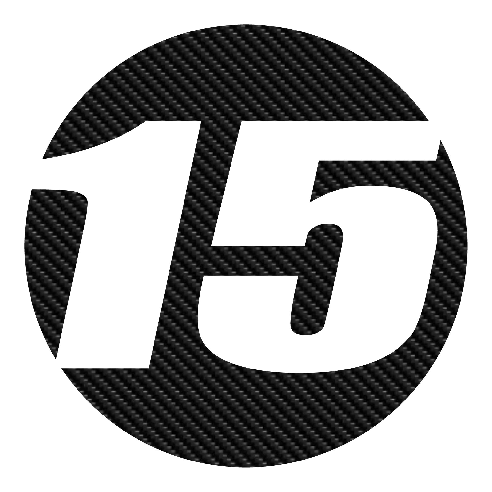 Custom 3D Textured Carbon Fiber Style Racing Numbers - Hollow "Show-Through" Decals (Pair) - Style A - MC Motoparts
