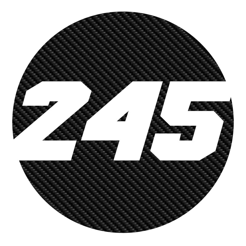 Custom 3D Textured Carbon Fiber Style Racing Numbers - Hollow "Show-Through" Decals (Pair) - Style B - MC Motoparts