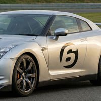 Solid Black Custom Hollow Racing Numbers - "Show-Through" Car Decals (Pair) - Style C - MC Motoparts