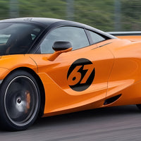 Solid Black Custom Hollow Racing Numbers - "Show-Through" Car Decals (Pair) - Style D - MC Motoparts