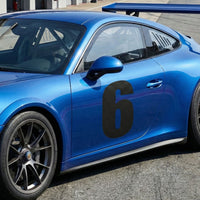 Custom Carbon Fiber Racing Number Stickers - Individual Cut Glossy Vinyl (2 sets) - MC Motoparts
