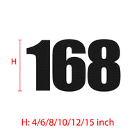 Custom Carbon Fiber Racing Number Stickers - Individual Cut Glossy Vinyl (2 sets) - MC Motoparts