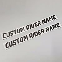Custom Die-Cut Vinyl Helmet Visor Decal Sticker (Pair) - 15mm (0.59 in) / 20mm (0.79 in) Universal Lettering