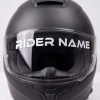 Custom Die-Cut Vinyl Helmet Visor Decal Sticker (Pair) - 15mm (0.59 in) / 20mm (0.79 in) Universal Lettering